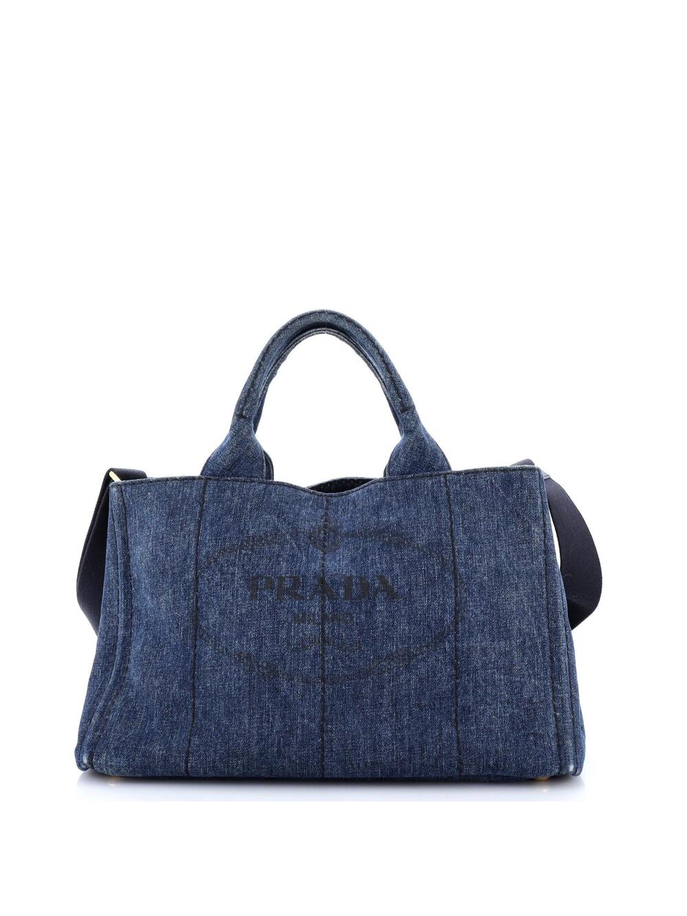 Prada Canapa Convertible Tote Denim #374772P78B